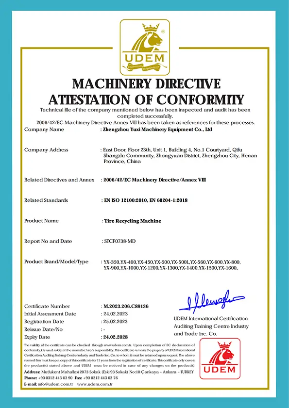 Tire Recycling Line CE